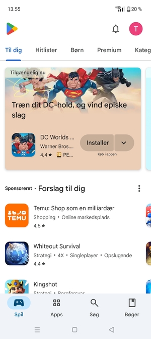Vælg Søg