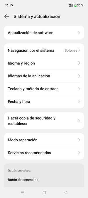Seleccione Actualización de software