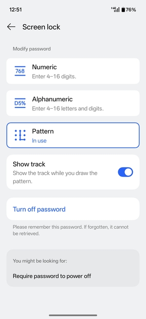 Your phone is now secure with a screen lock