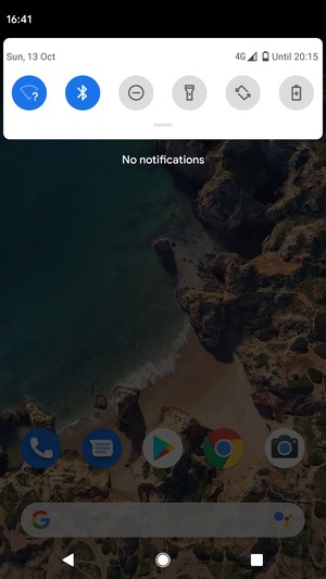 Slide down the top menu again