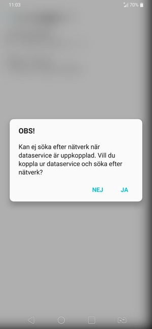 Välj JA