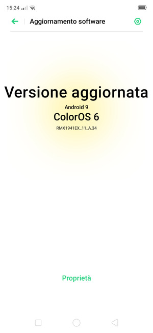 Se il tuo telefono è aggiornato, vedrai la seguente schermata