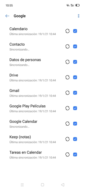 Su información será sincronizada