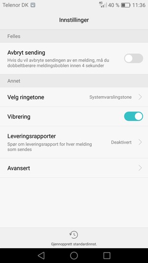 Velg Avansert