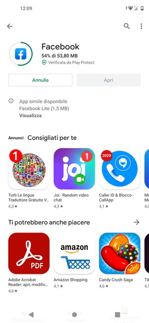 Attendi il completamento del processo di installazione