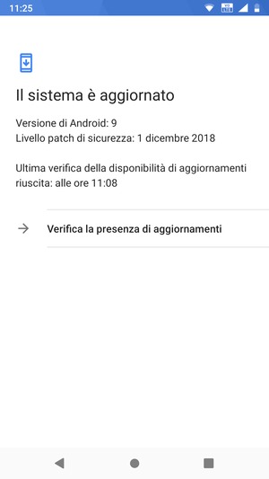 Seleziona Verifica la presenza di aggiornamenti