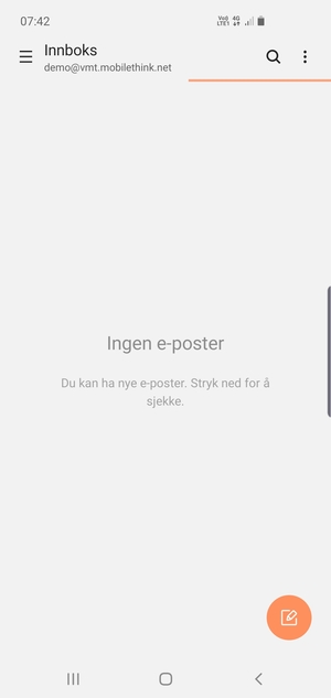 Kontoen er klar til bruk
