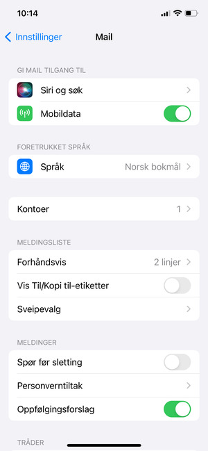 Velg Kontoer