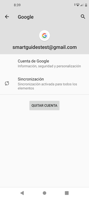 Seleccione Sincronización