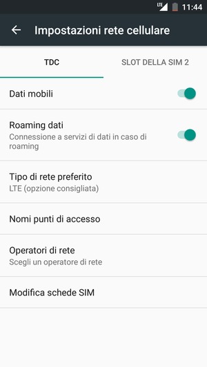 Se viene visualizzata questa schermata, seleziona Public