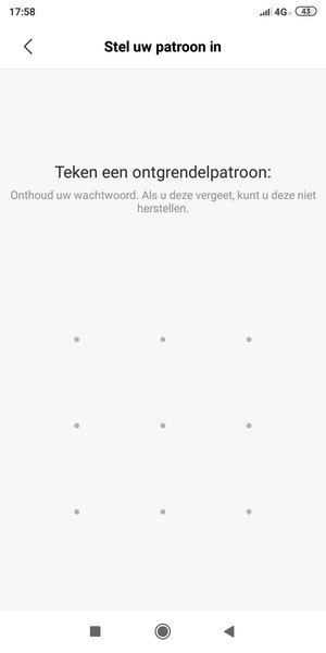 Teken een ontgrendelingspatroon