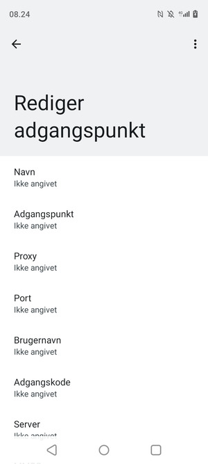 Indtast internet-oplysninger