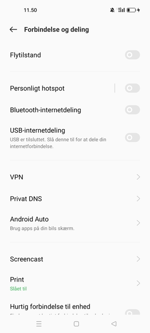 Vælg Personligt hotspot