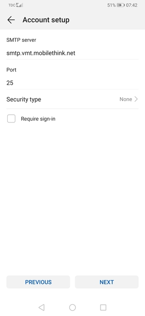 Uncheck the Require sign-in checkbox and select NEXT