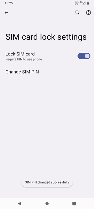 Your SIM PIN has been changed