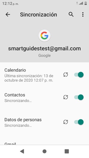 Su información será sincronizada