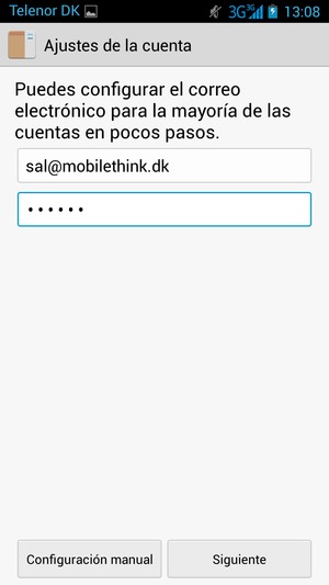 Introduzca su Dirección de correo electrónico y Contraseña. Seleccione Siguiente