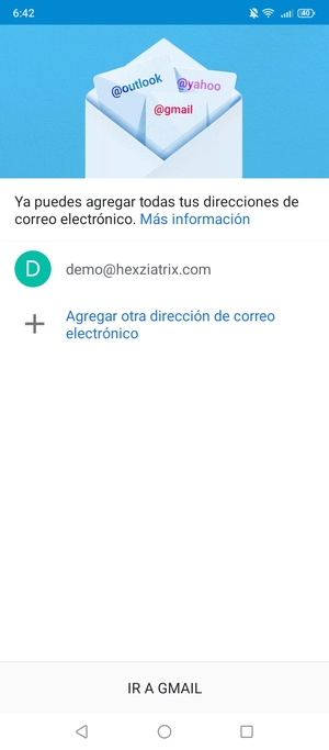 Seleccione IR A GMAIL