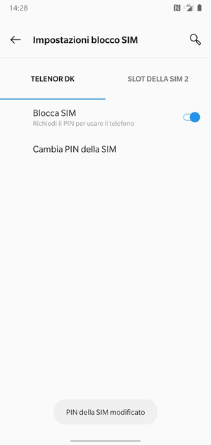 Il tuo PIN della SIM è stato modificato