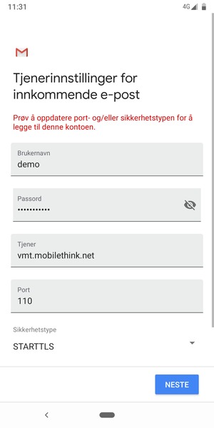 Velg Sikkerhetstype