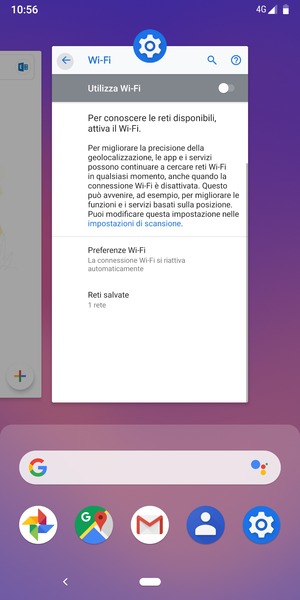 Scorri verso l'alto le app per chiuderle