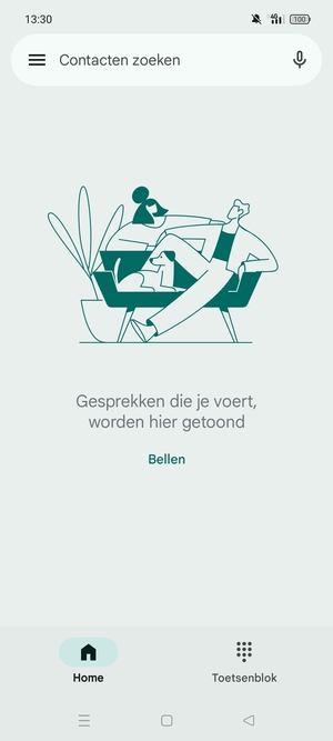 Selecteer de Menu-knop