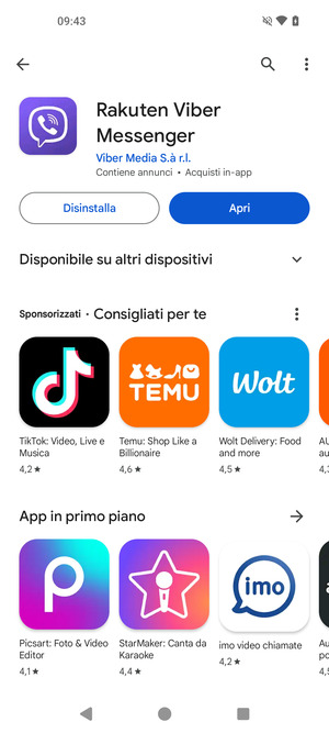 Seleziona Apri