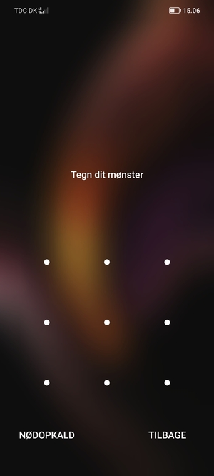 Din telefon er nu sikret med en skærmlås