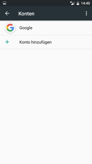 Wählen Sie Google