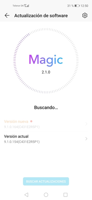 Espere a que la búsqueda termine