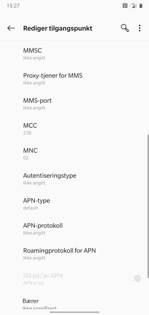 Bla ned og skriv inn MMS-informasjon