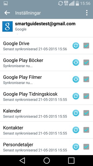 Dina kontakter från Google kommer nu att synkroniseras med din telefon