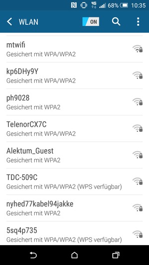 Wählen Sie das Wireless-Netzwerk, zu dem Sie eine Verbindung herstellen möchten