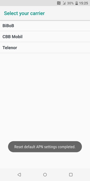 Your phone will reset to default Internet and MMS settings