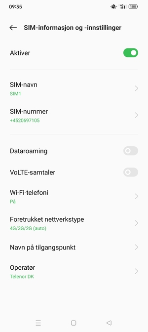 Velg Navn på tilgangspunkt