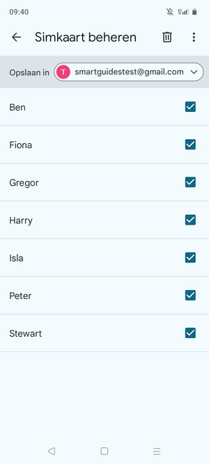 Selecteer de Menu-knop