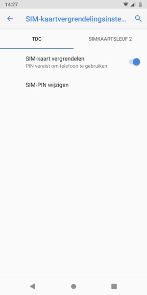 Selecteer Public en SIM-PIN wijzigen