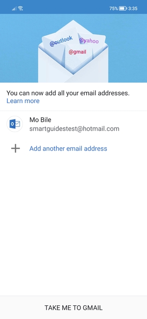 Select TAKE ME TO GMAIL