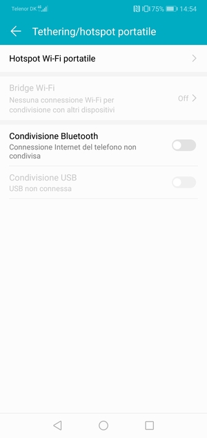 Seleziona Hotspot Wi-Fi portatile