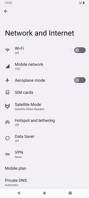 Select Hotspot and tethering