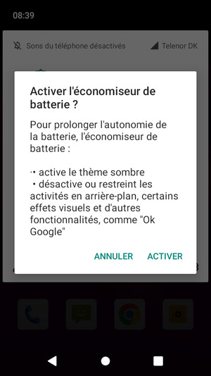 Sélectionnez ACTIVER