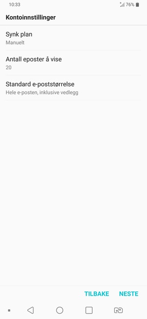 Velg NESTE