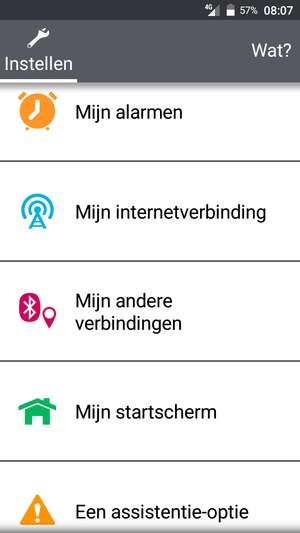 Scroll naar en selecteer Mijn internetverbinding