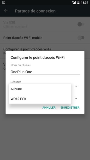 Sélectionnez WPA2 PSK