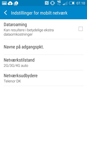 Vælg Navne på adgangspkt.