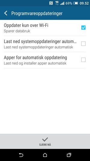 Velg SJEKK NÅ