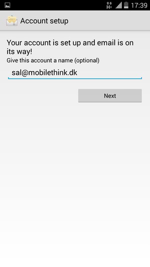 Give your account a name and select Next