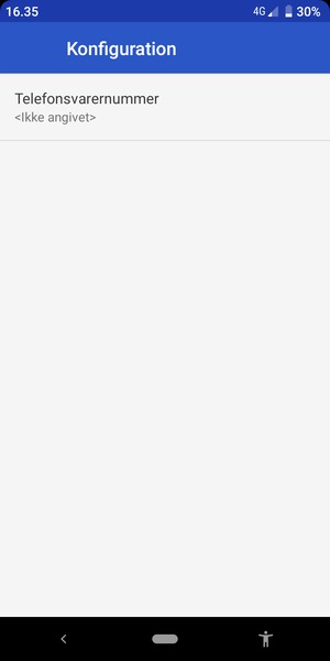 Vælg Telefonsvarernummer