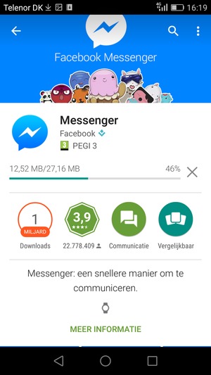 Wacht tot het installatieproces beëindigd is