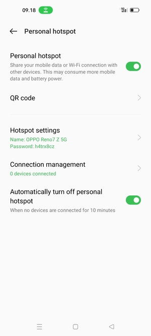 Your phone is now set up for use as a modem